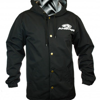 Answer BMX Rain Jacket-Wind Breaker Button-Up Hoodie