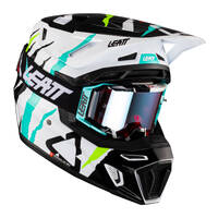 Leatt Helmet &amp; Goggle Combo Moto 8.5 V23 Tiger S 55-56cm