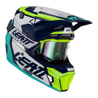 Leatt Helmet &amp; Goggle Combo Moto 7.5 V23 Blue Medium