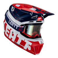 Leatt Helmet &amp; Goggle Combo Moto 7.5 V23 Royal M 57-58cm