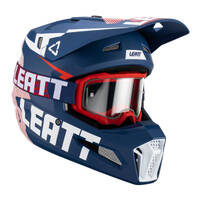 Leatt 23 Helmet &amp; Goggle Combo Moto 3.5 V23 Royal XS 53-54cm