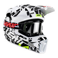 Leatt 23 Helmet &amp; Goggle Combo Moto 3.5 V23 Zebra XS 53-54cm